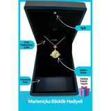 Kuşkaya Ticaret Işıklı Premium Kutuda Satürn Star Kolye Gold | 14 Şubat Sevgililer Günü Hediyesi | Kadın Altın - Işıklı Premium Kutu Tek Ebat