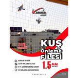 Kuşlar Için Balkon Güvenlik Filesi – 2.5 Metre Yükseklik | Metreyle Kesim |1.5 mm Ip, 2x2 cm Göz Aralığı + Montaj Aparatları (Beyaz/gri/siyah) - 2.5x4 m