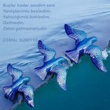 Kuşlar, Trio Seramik Duvar Süsü, Her Baharda Gelirler... - Deniz Mavisi