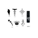 Kuşlar ve Yıldızlar Spray Tattoo Geçici Sprey Dövme Seti