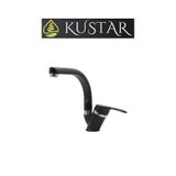 Kustar Tyal Siyah Kısa Mix Aç Kapa Banyo Lavabo Bataryası