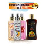 Kusursuz Bronzluk Seti No:13 Yoğun Bronzlaştırıcı SPF0 & Simli Body Mist 3'lü Set