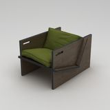 KUT TASARIM Ahşap Berjer, Indoor, Outdoor Chair, Tekli Koltuk, Tv Koltuğu, Bahçe Koltuğu Kontrplak