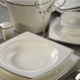 Kütahya 1074420 62 Parça Platin Bone Mare Yemek Takımı