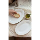 KÜTAHYA HOME Luxury 2'li 25 cm Altın Porselen Kayık Salata Takımı – Şık Sofra Seti Modern