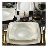 Kütahya Porselen 11372 Desenli Bone Mare 62 Parça Yemek Takımı