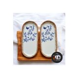Kütahya Porselen 2 AD. BONE NORDIC 17 Cm. Kayık Tabak ( Kahvaltılık, Çerezlik )