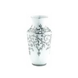 Kütahya Porselen Antik Platin Desenli 25 cm Vazo