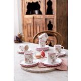 Kütahya Porselen Bone Desire 12 Parça 6 Kişilik Kahve Takımı Chirpy