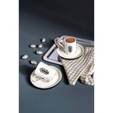 Kütahya Porselen Bone Desire 4 Parça 2 Kişilik Kahve Takımı Bereket Sembolü - 1 Adet - 90 ml