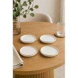 Kütahya Porselen Bone Desire Çay Tabağı 12Cm Altın Yaldızlı 4 Lü
