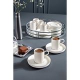 Kütahya Porselen Bone Desire Kahve Fincan Takımı 90cc Platin Yaldızlı 12 Parça 6 Kişilik Çok Renkli