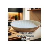 Kütahya Porselen Bone Luz 2 Adet 25 Cm Bol Kase Yaldızsız Salata Meyve Sunum Tabağı 1.kalite