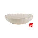 Kütahya Porselen Bone Luz Altın File Çorba Kasesi 15cm 4 Lü Çok Renkli