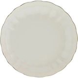 Kütahya Porselen Bone Luz Altın File Çukur Tabak 20CM Tekli - 20 cm