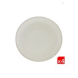 Kütahya Porselen Bone Luz Altın File Servis Tabağı 27 CM 4'lü
