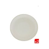 Kütahya Porselen Bone Luz Altın File Servis Tabağı 27cm 2 Li Çok Renkli