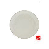 Kütahya Porselen Bone Luz Altın File Servis Tabağı 27Cm 4 Lü