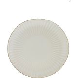 Kütahya Porselen Bone Luz Altın File Servis Tabağı 27CM Tekli - 27 cm