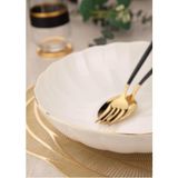 Kütahya Porselen Bone Luz Altın Yaldız (Gold) 6 Adet 15 cm Çorba Kasesi - Çok Renkli