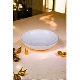 Kütahya Porselen Bone Luz Altın Yaldzlı Bowl Kase 25X6CM 2000ML Tekli BNLZF25KS00 - 2 lt