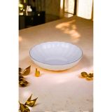 Kütahya Porselen Bone Luz Altın Yaldzlı Bowl Kase 25x6cm 2000ml Tekli BNLZF25KS00