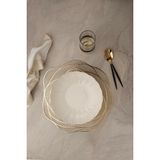 Kütahya Porselen Bone Luz Form 25 cm Kase Altın File - 1 Adet