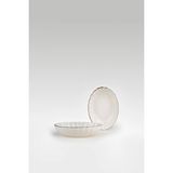 Kütahya Porselen Bone Luz Form Oval Kase Platin File 2 Parça 15cm Bnlzf15okss2220 Beyaz