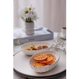 Kütahya Porselen Bone Luz Form Oval Kase Platin File 4 Parça 15cm BNLZF15OKSS2220