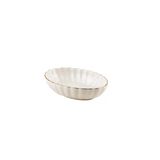 Kütahya Porselen Bone Luz Form Oval Kayık Tabak Altın File 15Cm Tekli
