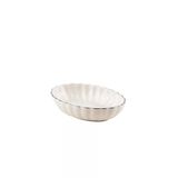 Kütahya Porselen Bone Luz Form Oval Kayık Tabak Platin File 15Cm Tekli