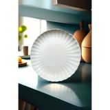 Kütahya Porselen Bone Luz Form Pasta Takımı 6 Parça 21cm BNLZF21DUS600