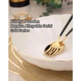 Kütahya Porselen Bone Luz Gold Altın Yaldızlı Çorba Kasesi 15 cm - 1. Kalite Logolu Boneluzgold