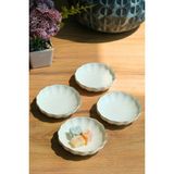 Kütahya Porselen Bone Luz Kase Altın File 4 Parça 8cm BNLZF08KSS220 - 8 cm