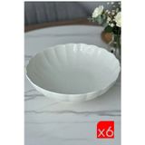 Kütahya Porselen Bone Luz Krem Bowl Kase 25X6cm 2000Ml 6 Lı Bnlzf25ks00