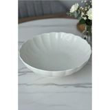 Kütahya Porselen Bone Luz Krem Bowl Kase 25x6cm 2000ml Tekli Bnlzf25ks00 krem