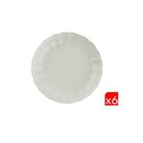 Kütahya Porselen Bone Luz Krem Çukur Tabak 20 CM 6'lı