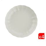 Kütahya Porselen Bone Luz Krem Çukur Tabak 20CM 4 Lü - 20 cm