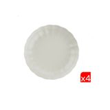 Kütahya Porselen Bone Luz Krem Çukur Tabak 20Cm 4 Lü