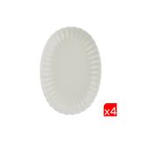 Kütahya Porselen Bone Luz Krem Kayık Tabak 27x19cm 4 Lü Bnlzf28ky00