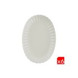 Kütahya Porselen Bone Luz Krem Kayık Tabak 28x19 CM 6'lı Bnlzf28ky00