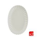 Kütahya Porselen Bone Luz Krem Kayık Tabak 28x19cm 2 Li Bnlzf28ky00 Çok Renkli
