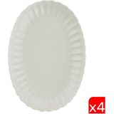Kütahya Porselen Bone Luz Krem Kayık Tabak 28X19CM 4 Lü BNLZF28KY00 - 28 cm