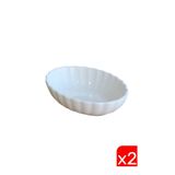 Kütahya Porselen Bone Luz Krem Oval Kayık 14,5X10x3,5Cm 2 Li Bnlzf15oks00