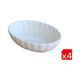 Kütahya Porselen Bone Luz Krem Oval Kayık 14,5x10x3,5cm 4 Lü Bnlzf15oks00 Çok Renkli
