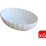 Kütahya Porselen Bone Luz Krem Oval Kayık 14,5X10X3,5CM 6 Lı BNLZF15OKS00 - 14,5 cm