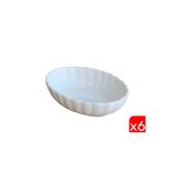 Kütahya Porselen Bone Luz Krem Oval Kayık 14,5X10x3,5Cm 6 Lı Bnlzf15oks00