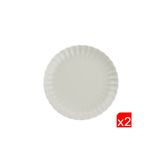 Kütahya Porselen Bone Luz Krem Pasta Tabağı 21Cm 2 Li