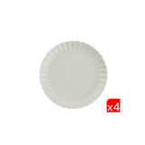 Kütahya Porselen Bone Luz Krem Pasta Tabağı 21Cm 4 Lü