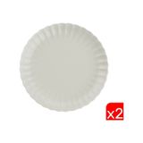 Kütahya Porselen Bone Luz Krem Servis Tabağı 27cm 2 Li Çok Renkli